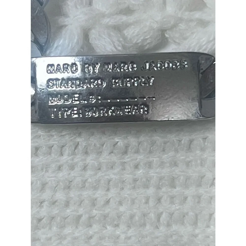 Marc by Marc Jacobs Standard Supply ID  Silver Tone Chunky Streetwear Bracelet